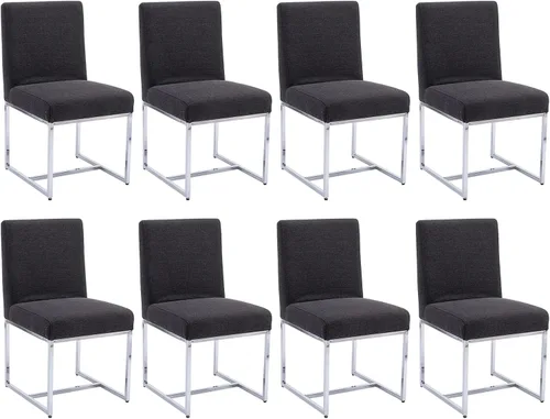 Miniatura 8 de Shunzhi Juego de 2 sillas de comedor modernas tapizadas de cuero PU, sillas de comedor de mediados de siglo, sillas laterales sin brazos, cómodas