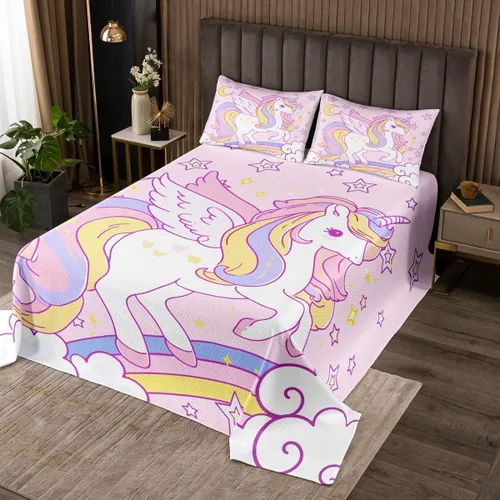 Miniatura 22 de Manfei Juego de colcha de verano con diseño de ranas de dibujos animados, diseño de animales de estanque, decoración de habitación de niños, niñas