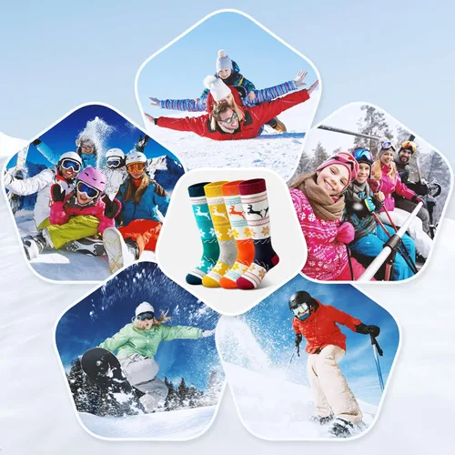 Miniatura 7 de Cimkiz Kids Ski Socks (2 Pairs3 Pairs) for Boys Girls Thick Warm for Winter Snow Skiing Snowboard Sports