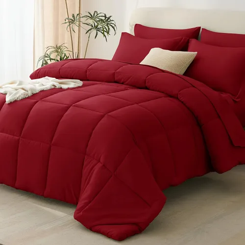 Miniatura 12 de CozyLux Juego de edredón tamaño individual XL, color beige, juego de cama de 5 piezas individual XL, juego de ropa de cama suave extra largo