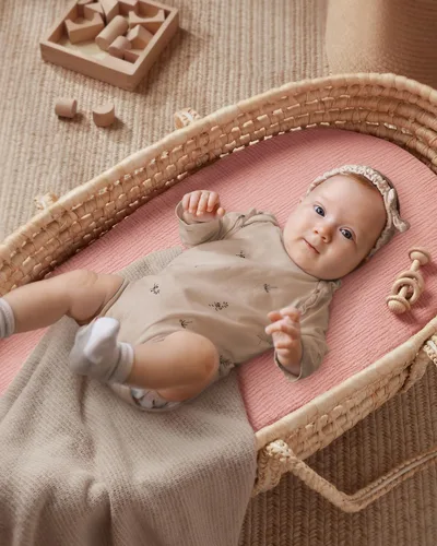 Miniatura 135 de Blissful Diary Sábanas de muselina para cuna para niñas, sábana de bebé de algodón suave bohemio para colchón de cuna estándar de 52 x 28 pulgadas