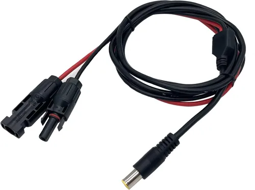 Miniatura 2 de Conector de panel solar a cable adaptador de CC de 0.315 in, compatible con conector solar, generador solar, estación de energía portátil y panel