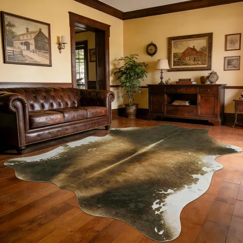 Miniatura 10 de Alfombra lavable antideslizante de piel de vaca sintética de 2 x 3 pulgadas, color blanco y blanco, tapete pequeño para puerta delantera, decoración