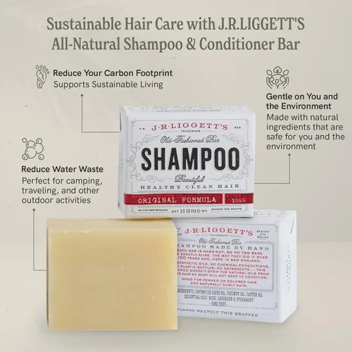 Miniatura 7 de J.R.LIGGETT'S - Barra de champú y acondicionador de fórmula original, paquete de 3, totalmente natural, juego de cuidado sólido para el cabello a