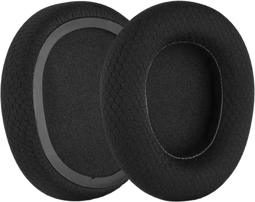 Miniatura 6 de Nova Pro - Almohadillas de repuesto compatibles con auriculares SteelSeries Artics Nova Pro con cable, malla negra y espuma viscoelástica