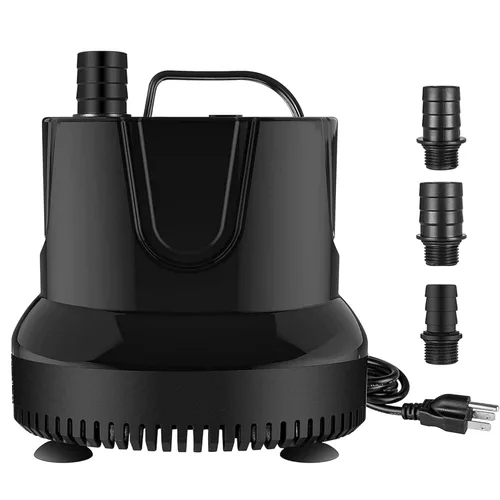 Miniatura 13 de Simple Deluxe 660 GPH 45W Bomba de agua de succión inferior de mesa (2500 L/H) con 3 boquillas para tanque de peces, estanque, acuario