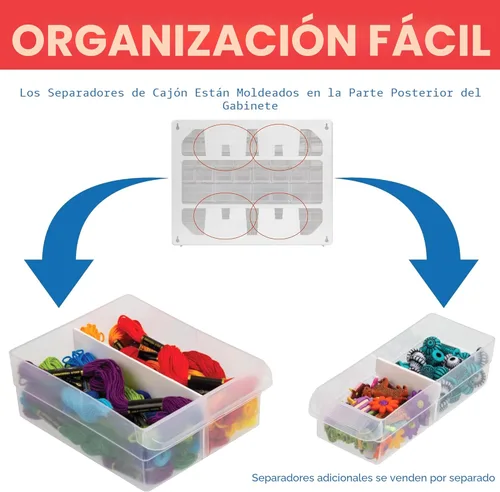 Miniatura 5 de Akro-Mils Gabinete de almacenamiento de plástico con 24 cajones para organización de garaje, organizador de cuentas, almacenamiento de ladrillos