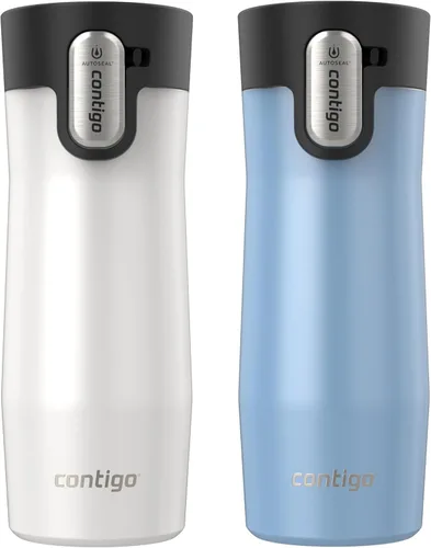 Miniatura 25 de Contigo AUTOSEAL West Loop - Taza de viaje de acero inoxidable aislada al vacío con tapa fácil de limpiar, 12 onzas, arándano