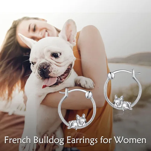 Miniatura 5 de VONALA Bonitos aretes de aro de plata de ley 925, regalos de cumpleaños para mujer