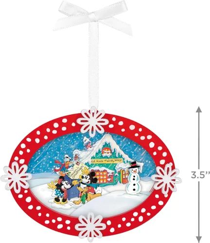 Miniatura 4 de Hallmark Keepsake Adorno de Navidad 2025, Disney Mickey y sus amigos enviando saludos de temporada, manualidades de papel, regalos para fanáticos