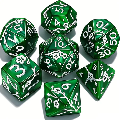 Miniatura 30 de CiaraQ DND - Juego de dados poliédricos con bolsa de dados para juegos de rol de Calabozos y Dragones RPG MTG (fuente negra y dorada)