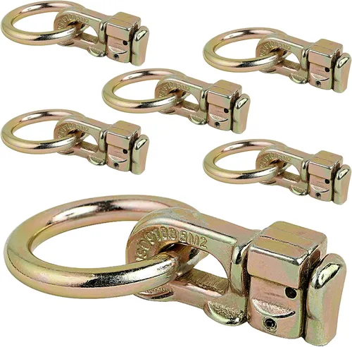 Miniatura 8 de Accesorios de amarre de perno doble con riel en L y anillo en O, uso con rieles en L en camiones, furgonetas, remolques para crear puntos de anclaje
