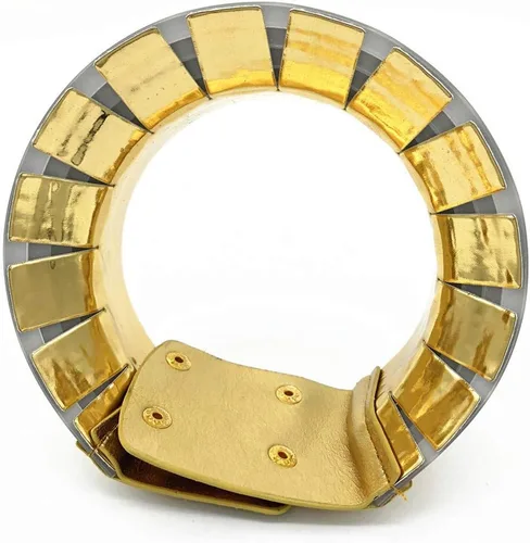 Miniatura 4 de Lady African National Collar Collares Flamboyant Ajustable Personalidad Estilo Cadena Grande Collar Joyería (Dorado, Talla única)