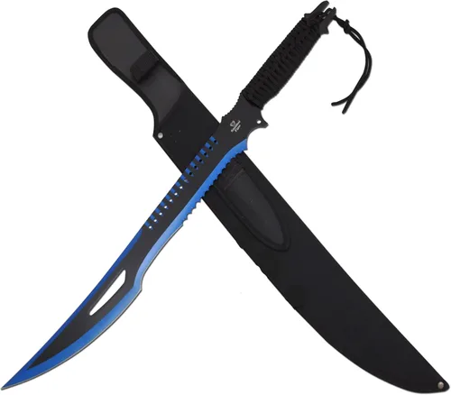 Miniatura 20 de Snake Eye Tactical - Espada de fantasía con funda de nailón, machete para exteriores y camping Plateado negro