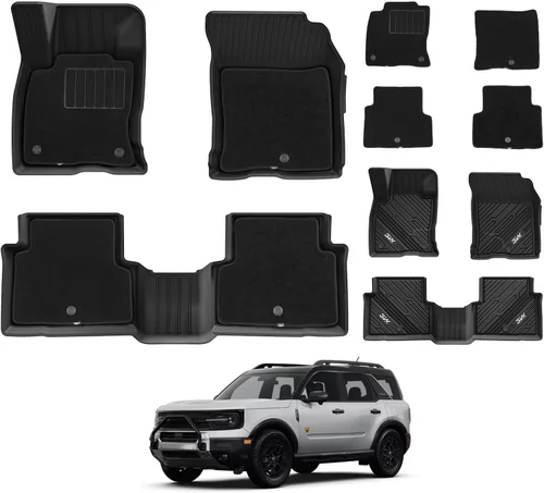 Miniatura 18 de 3W Alfombrillas para Ford F-150 2015-2025 y F150 Lightning SuperCrew 2022-2025 (sin almacenamiento plano plegable), TPE para todo tipo de clima