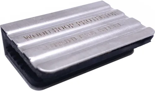 Miniatura 5 de Juego de 3 protectores de aro de bombo de acero inoxidable con inserto de goma duradero para aro de madera