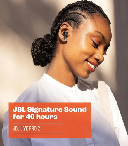 Miniatura 6 de JBL Live Pro 2 - Auriculares inalámbricos verdaderos con cancelación de ruido, hasta 40 horas de reproducción con carga inalámbrica, 6 micrófonos