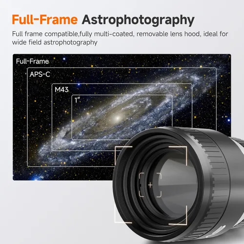 Miniatura 7 de SVBONY Lente de cámara Astro SV535 con adaptador de montaje RF compatible con cámara sin espejo Canon, lente de teleobjetivo F2.8, longitud focal