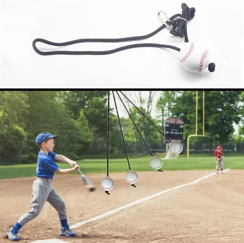 Miniatura 7 de Asistencia de entrenamiento de béisbol y softbol, cuerda de entrenamiento de bateo de béisbol y softbol, práctica de habilidades de swing