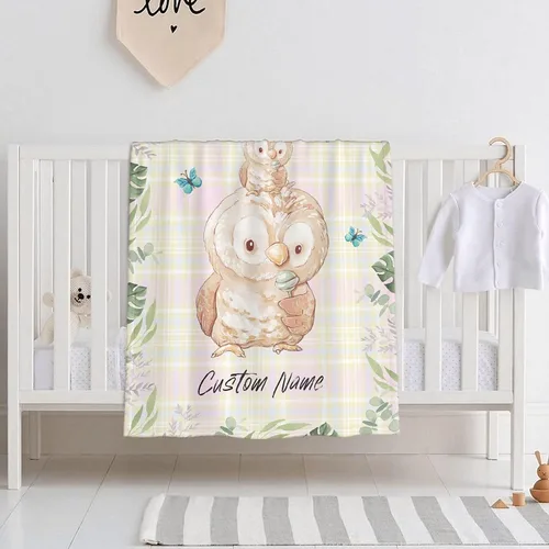 Miniatura 23 de Mantas de bebé personalizadas con diseño de animales, manta personalizada con nombre para niños y niñas, manta de bebé personalizada, regalos