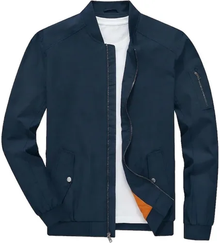 Miniatura 8 de TBMPOY Men's Bomber Jacket Lightweight Spring Windbreaker Light Casual Stylish Fashion Fall Zip up Coats With Pockets