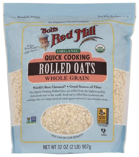 Miniatura 10 de Bob's Red Mill - Copos de avena orgánicos de cocción rápida , 16 onzas (paquete de 4)