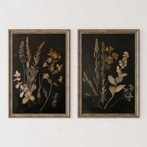 Miniatura 11 de Arte de pared botánico vintage, lienzo floral antiguo, arte de pared, impresiones de flores neutrales, póster vintage de granja, pintura para sala