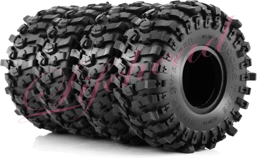 Lifehead - Neumáticos de goma de 1.9 pulgadas para 1/10 RC Crawler Car TRAXXAS TRX4 TRX6 Axial SCX10 90046 90047 SCX10 III AXI03007 Tamiya CC01 D90