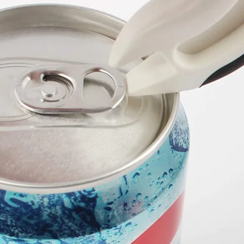 Miniatura 3 de Abrelatas de anillo fácil de abrir, ergonómico para latas, ayudante en forma de J, abrelatas, gancho para tirar, abridor de frascos, manual