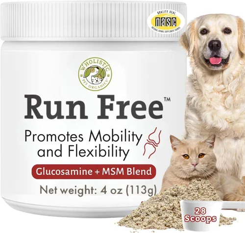 Miniatura 11 de Wholistic Pet Organics Suplemento Max Strength para cadera y articulaciones para perros y gatos, suplemento para articulaciones de gatos y perros