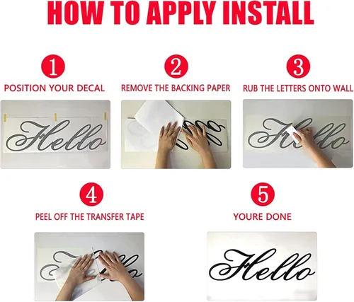 Miniatura 6 de Calcomanías de pared extraíbles con texto en inglés «Lets Stay House» – Adhesivos de pared extraíbles con citas inspiradoras, decoración de pared