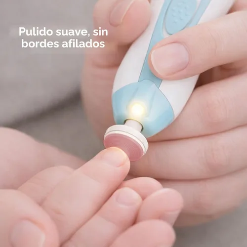 Miniatura 2 de Fansidi Cortadora de uñas eléctrica, lima de uñas fácil y segura para bebés recién nacidos, uso nocturno silencioso, cabezales de molienda de 4
