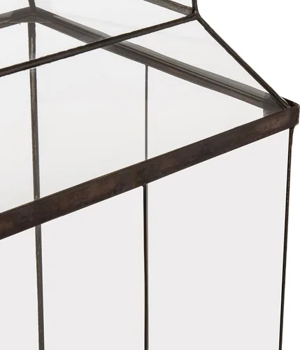 Miniatura 7 de H Potter Estuche grande de terrario Wardian de vidrio con vidrio curvo, maceta de mesa para interior con base de metal, exhibición decorativa