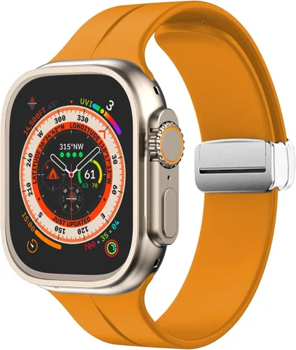 Miniatura 14 de Banda magnética compatible con Apple Watch de 38mm 40mm 41mm 42mm 44mm 45mm 46mm 49mm, mujeres y hombres, correa deportiva de silicona compatible