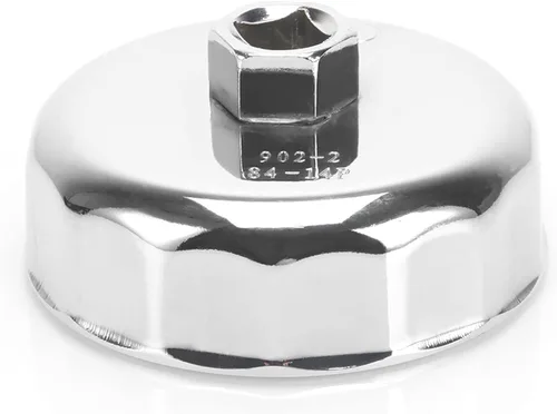 AUPREX Llave de filtro de aceite de 84 mm 14 ranuras - Acero con revestimiento de cromo - Compatibilidad universal con Mercedes, Dodge, Jeep 3.0L
