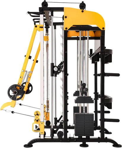 Miniatura 3 de Altas Strength Máquina Smith 3061B con brazos de palanca ajustables, relación de polea 2:1, sistema de gimnasio en casa, estante para sentadillas