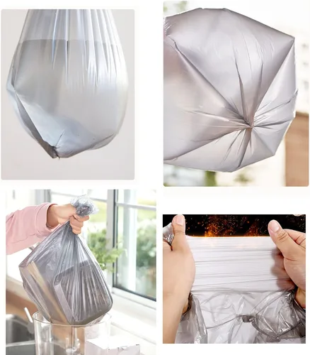 Miniatura 6 de Bolsas de basura de baño de 4 galones, 6 rollos, 120 bolsas de basura pequeñas, bolsas de basura desechables para oficina, baño
