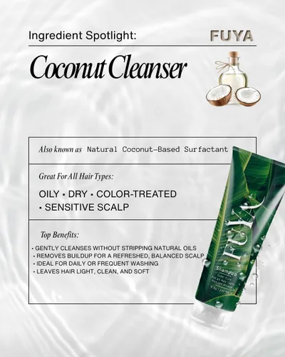 Miniatura 5 de FUYA Repair Essentials Champú aclarante limpieza profunda para raíces grasas y cuero cabelludo seco Fortalece el cabello dañado, restaura