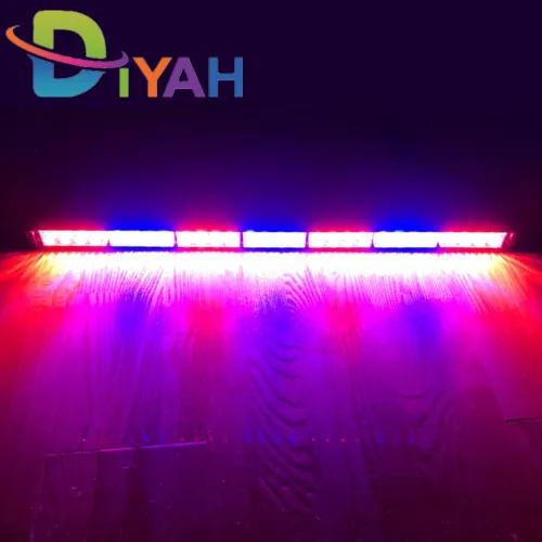 Miniatura 7 de DIYAH 28 LED 31.5 "Advertencia de emergencia Tráfico Advisor Vehículo Barra de luz estroboscópica (ámbar/blanco)
