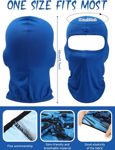 Miniatura 2 de 9 unidades de máscara de esquí para hombre, pasamontañas refrescante, protector UV, máscara de cara completa de verano, resistente al viento