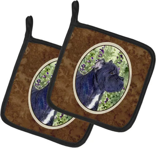 Miniatura 164 de Caroline's Treasures SS8617PTHD - Juego de soportes para ollas de cocina resistentes al calor, almohadillas calientes para horno para cocinar, Husky