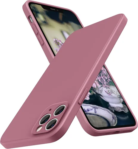 SURPHY Funda con diseño para iPhone 11 Pro Max con protección para cámara, diseño de borde recto, silicona líquida delgada, color morado lila Lila