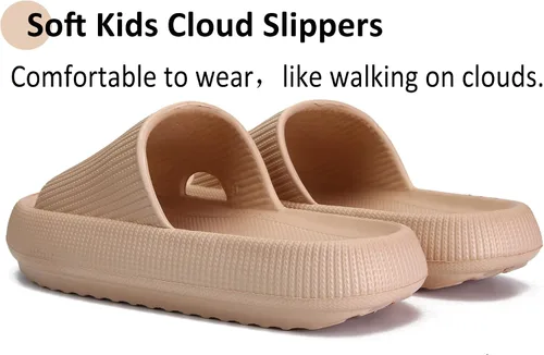 Miniatura 2 de sharllen Sandalias de nube para niños y niñas, pantuflas de casa, cómodas pantuflas de nube para niños, antideslizantes, para niñas, sandalias