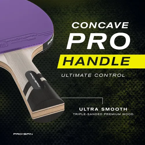 Miniatura 4 de PRO-SPIN Palas de ping pong - Raquetes de tenis de mesa de nivel profesional con fibra de carbono para un control superior Lámina de 7 capas, goma