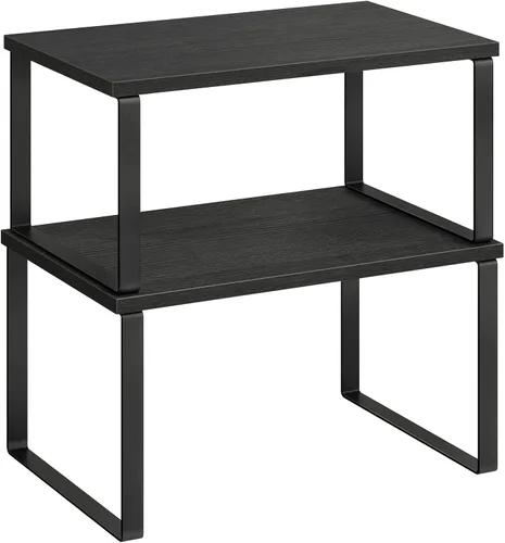 Miniatura 32 de SONGMICS Estante Organizador de Gabinete, Juego de 2 Estantes de Encimera de Cocina, Almacenamiento de Cocina, Estante de Especias, Apilable