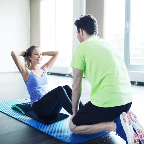 Miniatura 2 de Yes4All Ab Mat Tailbone y sin coxis, almohadilla de apoyo plegable para ejercicios abdominales para entrenamiento central y espalda baja B2. Menta