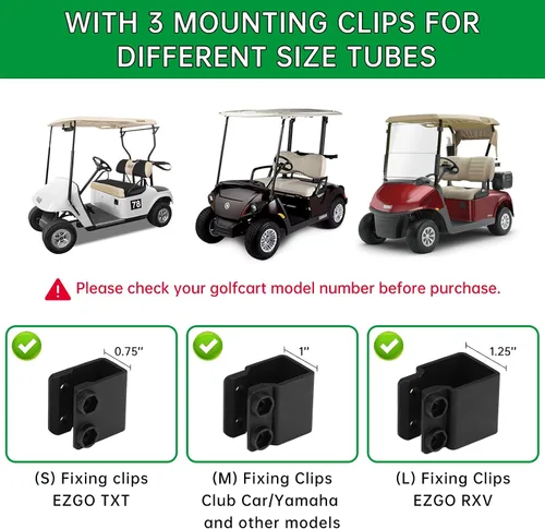 Miniatura 3 de SHEJISI Espejo para Carrito de Golf, Instalación Mejorada Sin Complicaciones 3 Tamaños para Jaula de Rollo de Tubo Cuadrado Compatible con Club Car