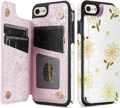 Miniatura 45 de NNH Funda tipo cartera compatible con iPhone Xs Max con bloqueo RFID, ranuras para tarjetas, folio de piel sintética, función atril, doble cierre
