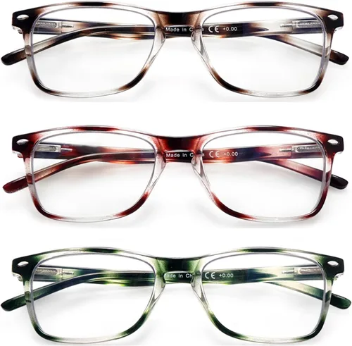 Miniatura 12 de Paquete de 6 lentes de lectura para mujeres y hombres, lentes de bisagra de resorte, bloqueo de luz azul, antifatiga ocular, lectores de computadora