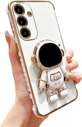 Miniatura 38 de phylla Funda de teléfono para Samsung Galaxy S22 Ultra de 6.8 pulgadas, funda de teléfono con soporte de astronauta chapado de lujo con bonito